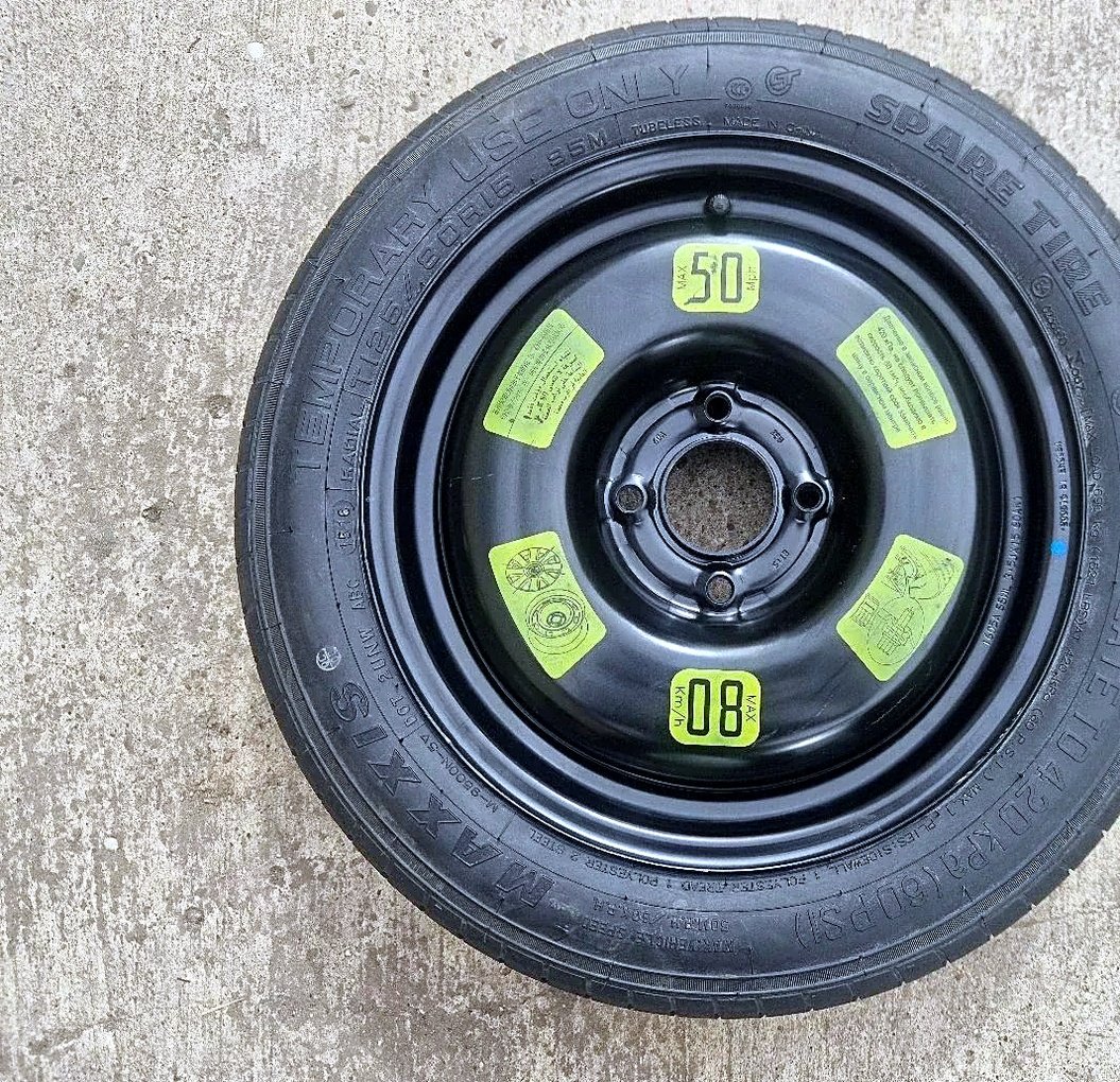 Spare wheel Citroen C3 Peugeot 208 R15 4x108 Maxxis 125/80 R15