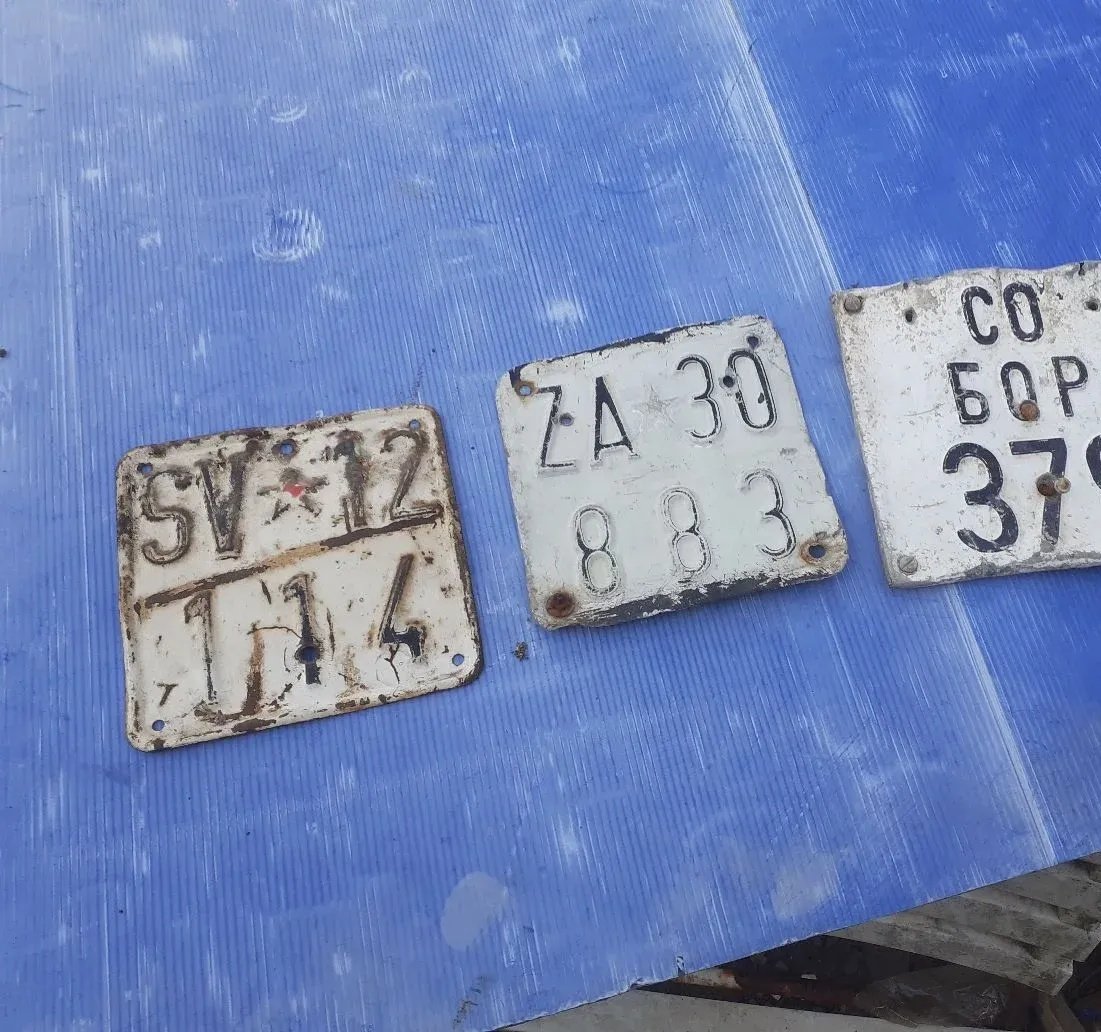 Motorcycle license plates