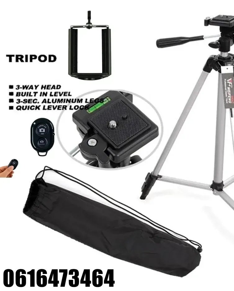 Camera Tripod Stand 105cm 135cm Mini Flexible with Phone Holder