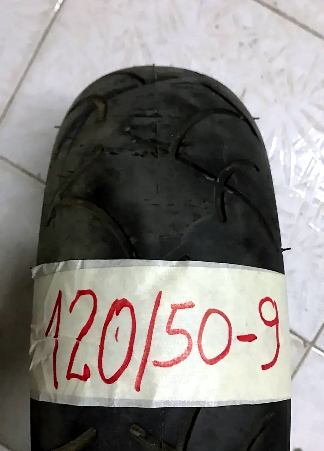 Used motorcycle tyre 120/50-9