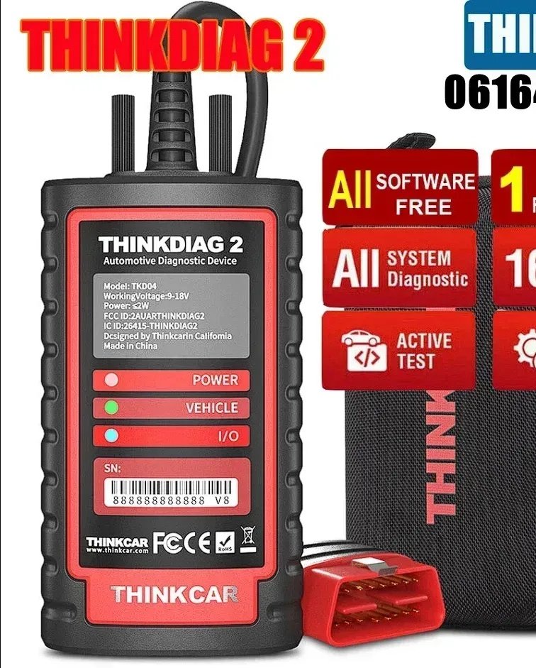 THINKCAR Thinkdiag 2 Bluetooth CAN FD OBD2 Auto Dijagnostički Skener