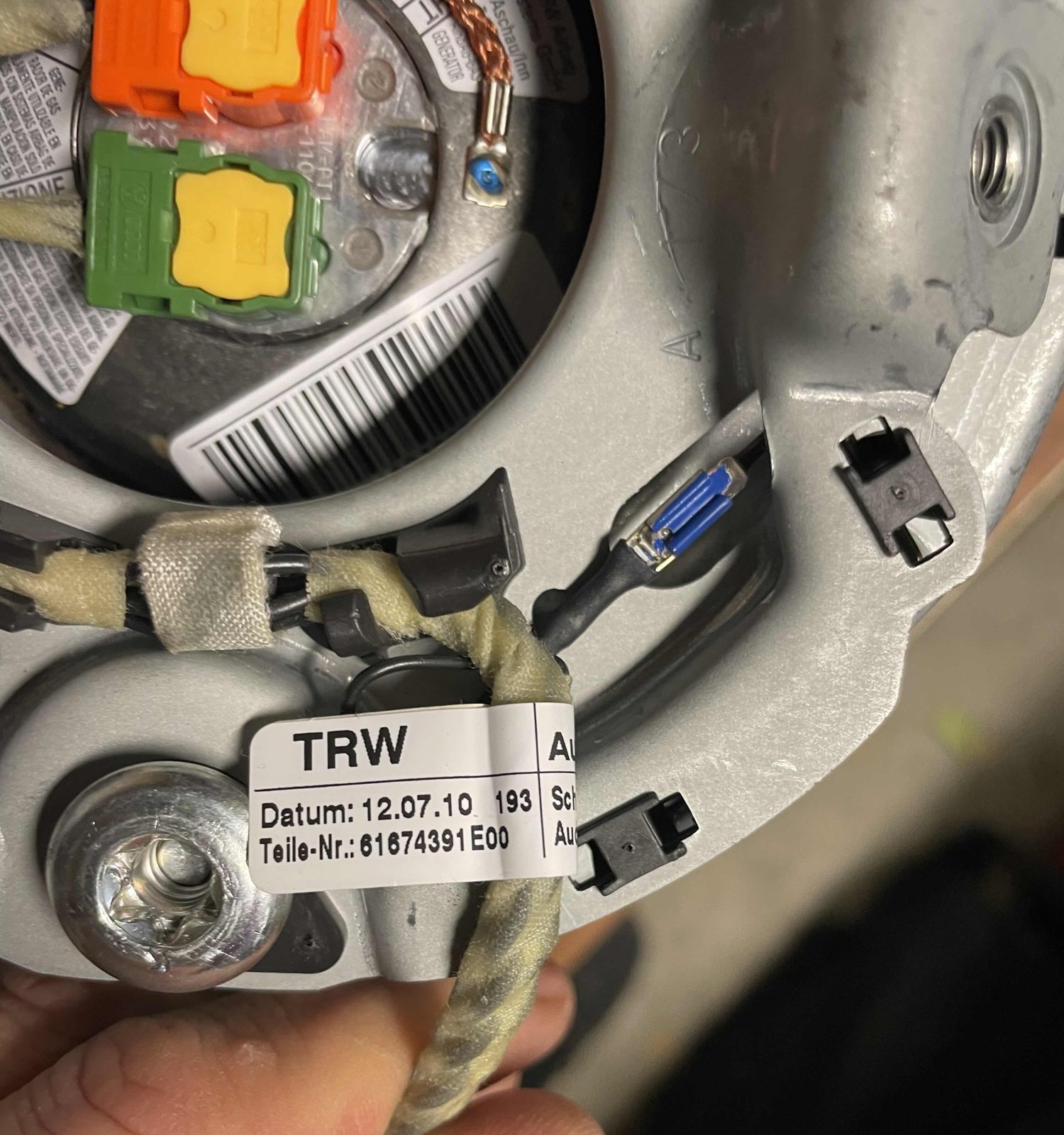 Airbag cable with controls Audi MF steering wheel 4F0971589A