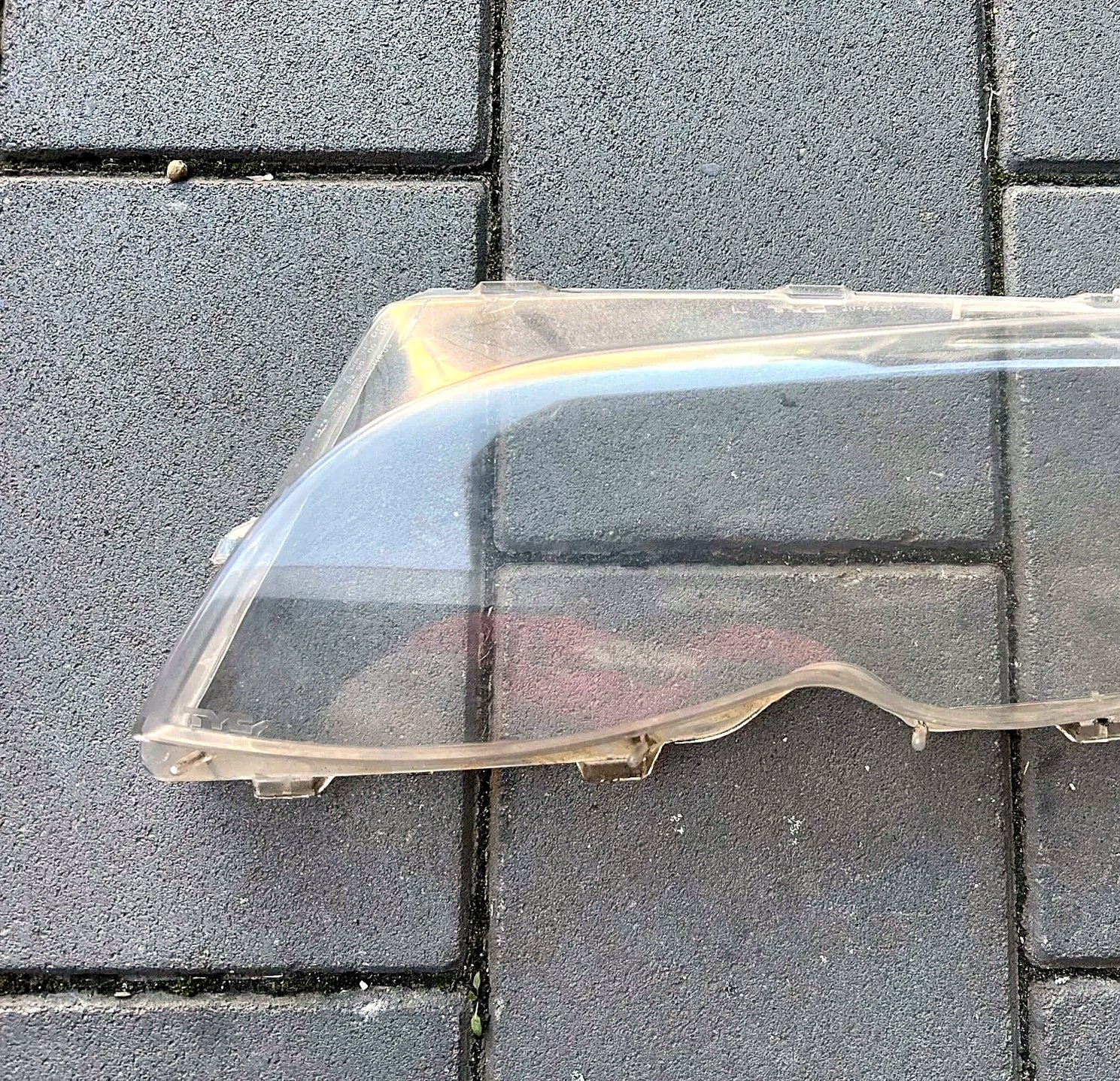 Driver side left headlight glass BMW 3 E46 TYC