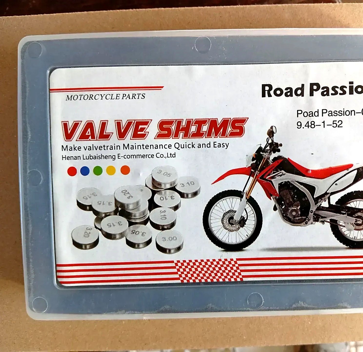 Valve shim set 9.48 mm