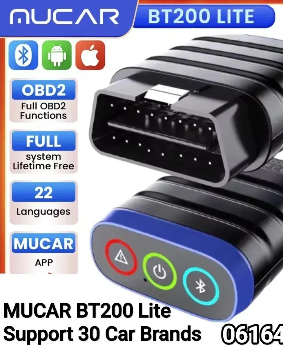MUCAR BT200 Lite OBD2 Diagnostic Scanner iOS Android