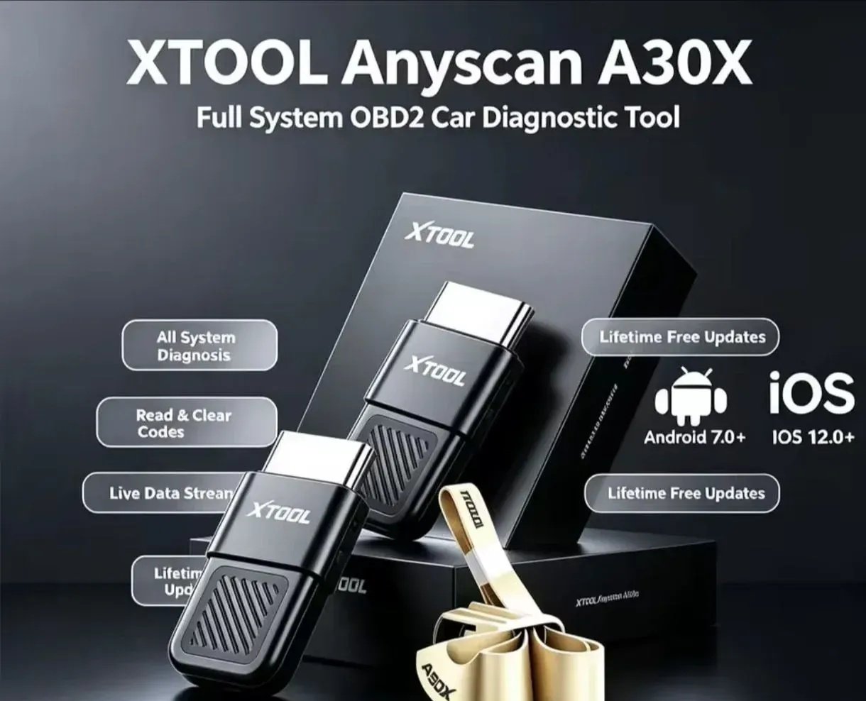 XTOOL Anyscan A30X Bluetooth OBD2 Dijagnostički skener 26+ reset