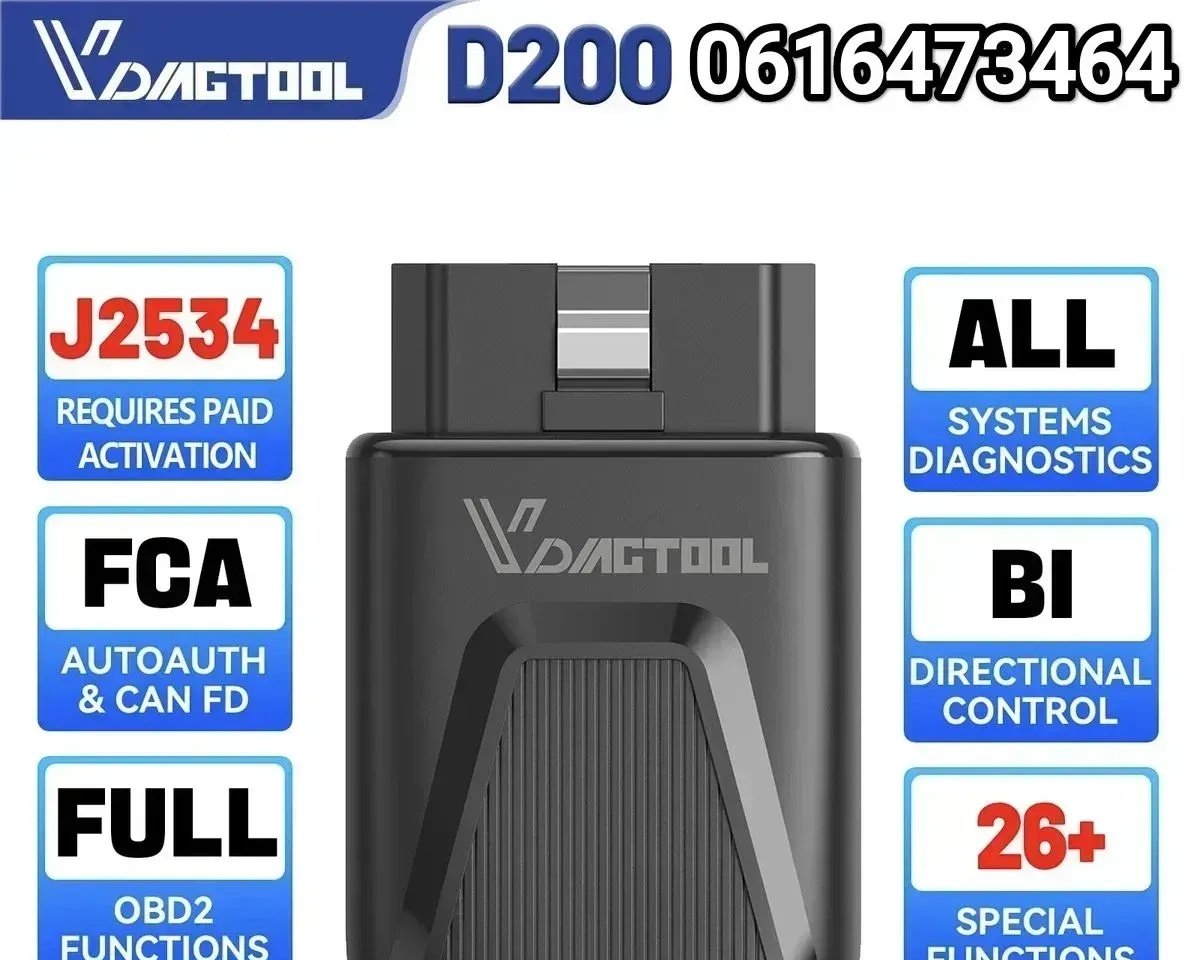 VdiagTool D200 Bluetooth OBD2 Diagnostic Scanner J2534
