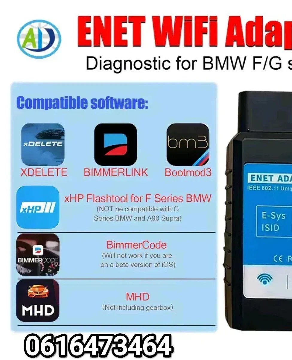 ENET WiFi OBD2 Diagnostic Adapter BMW F/G Series BimmerCode/BimmerLink