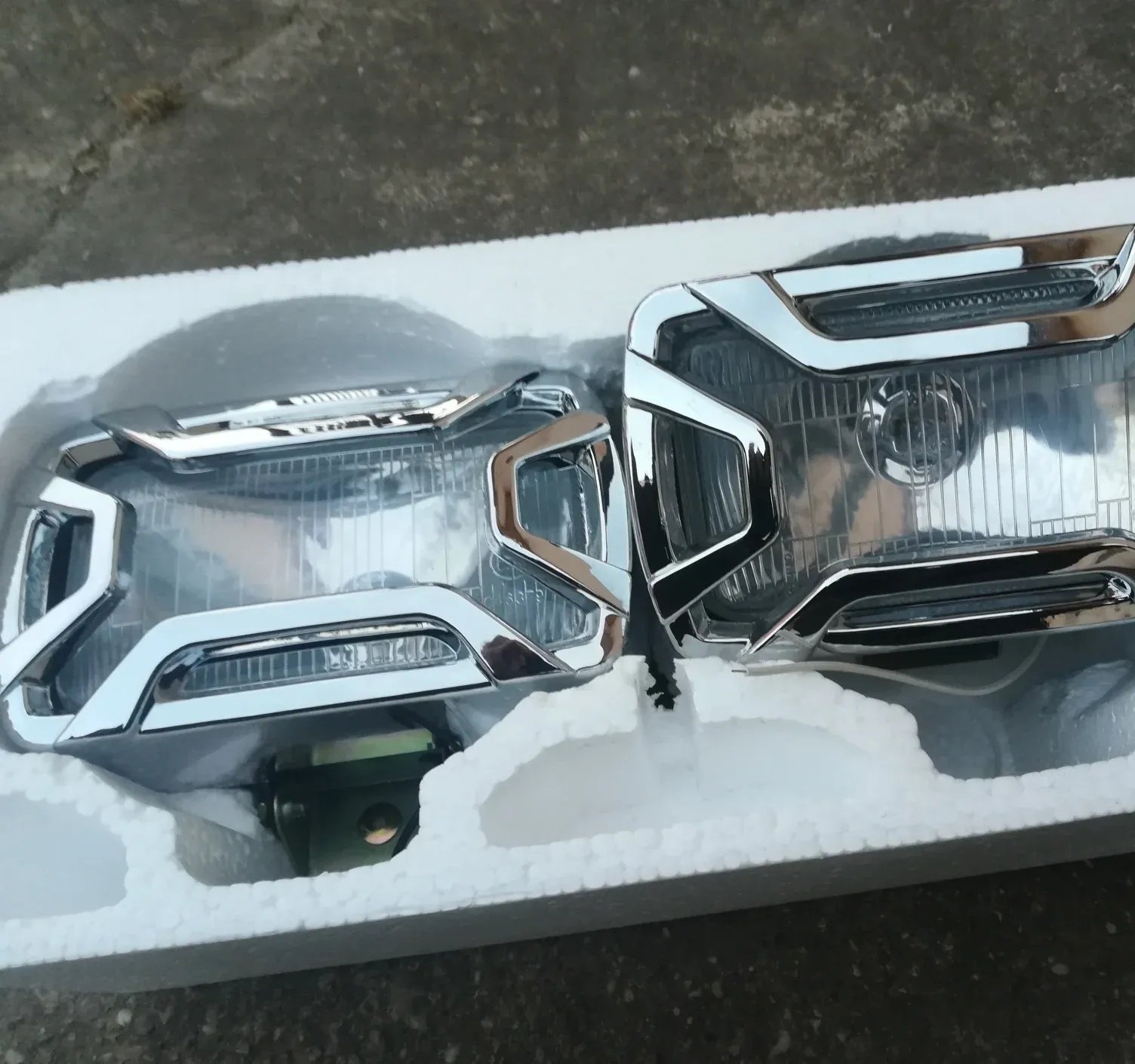 Fog lights H3 16x9.5 cm complete with bracket
