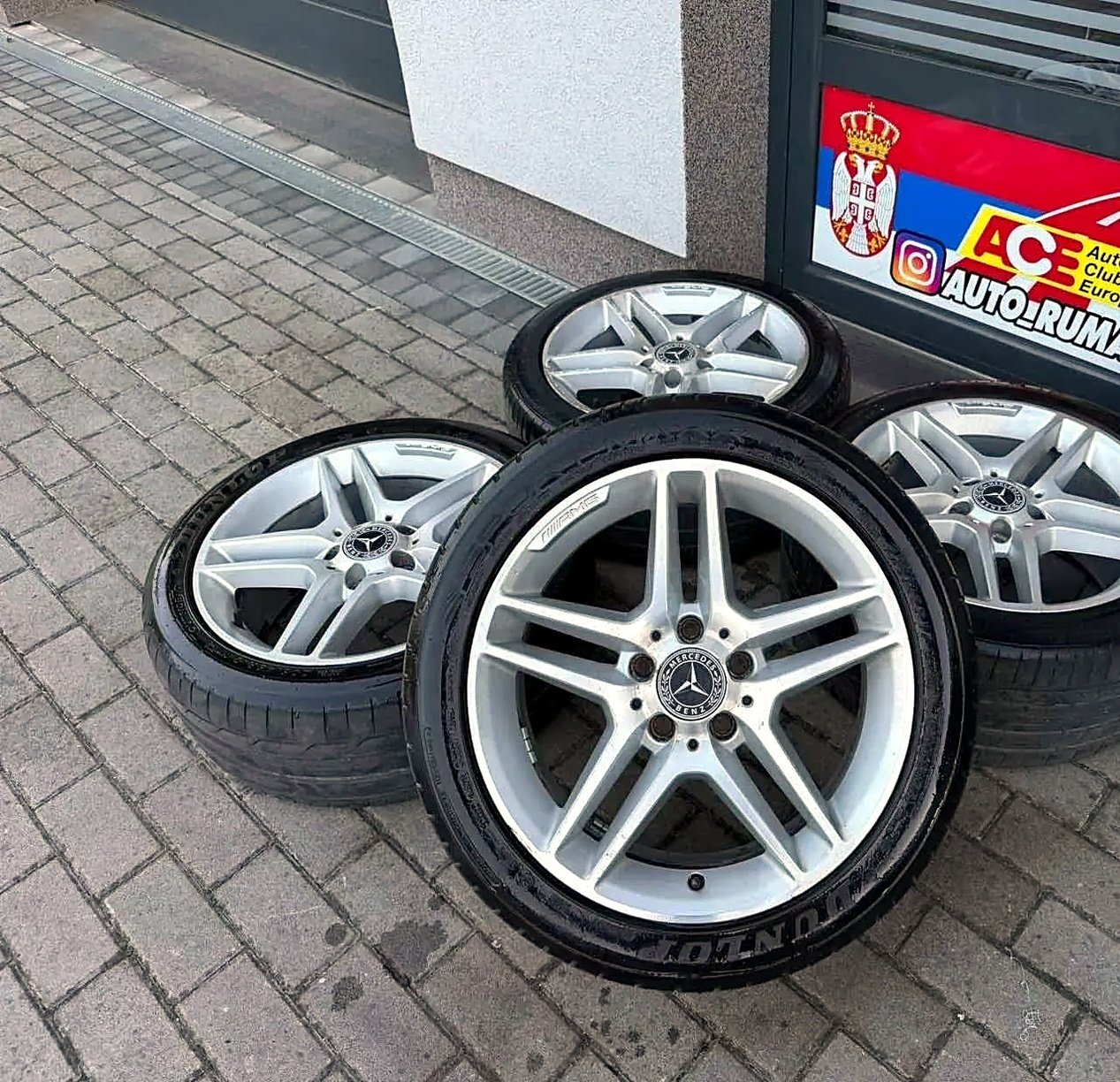 Mercedes AMG wider rim 5x112 17 inch original alloy wheels
