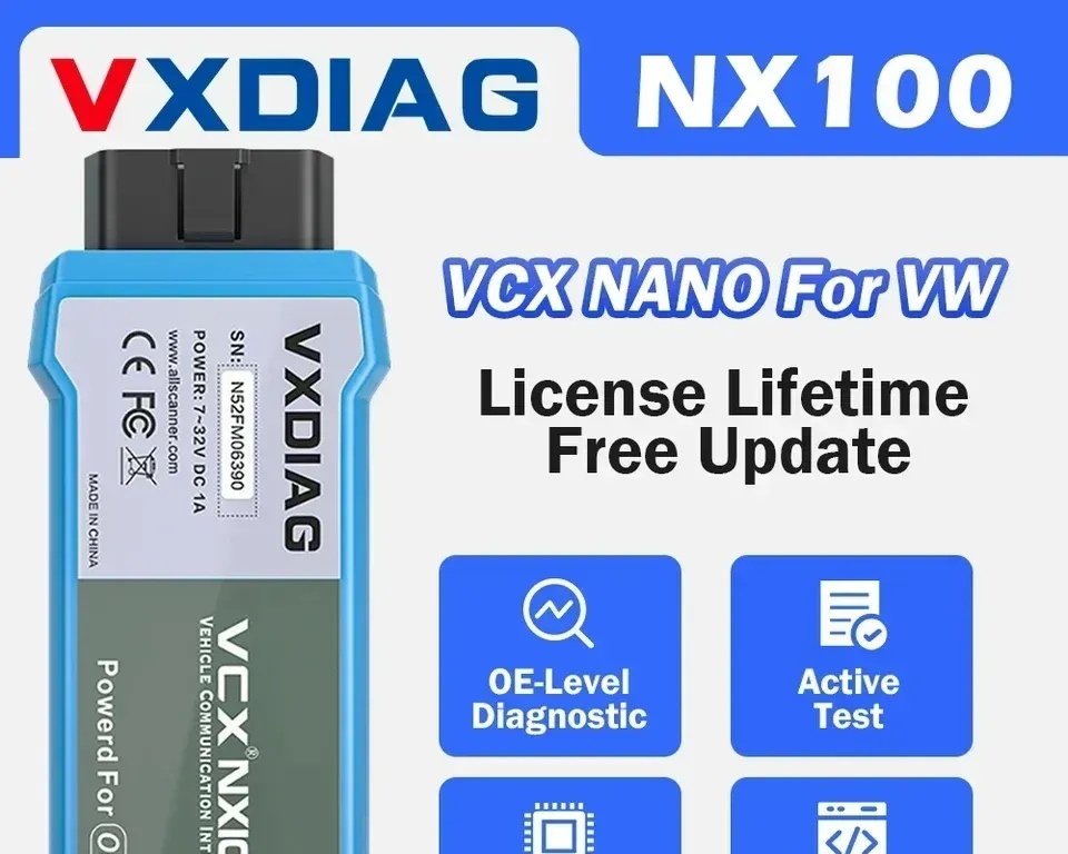 NX100 WiFi Diagnostic Scanner VW Audi Škoda Seat Bentley