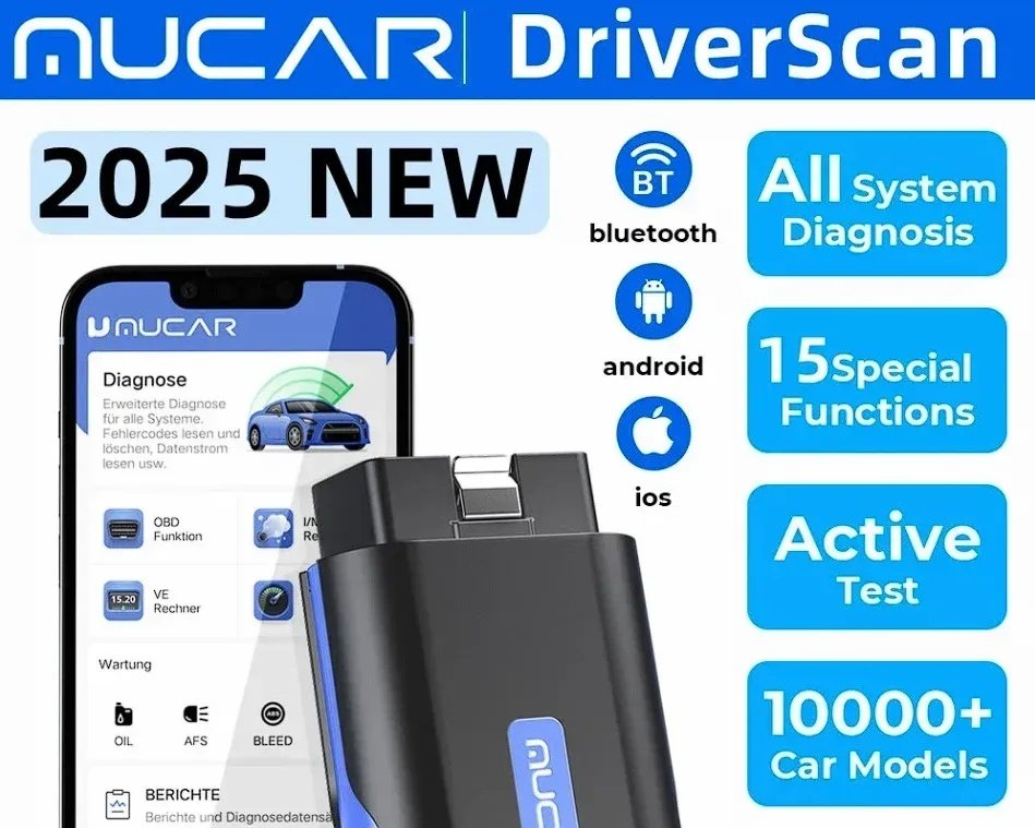 MUCAR DriverScan Bluetooth OBD2 Диагностика