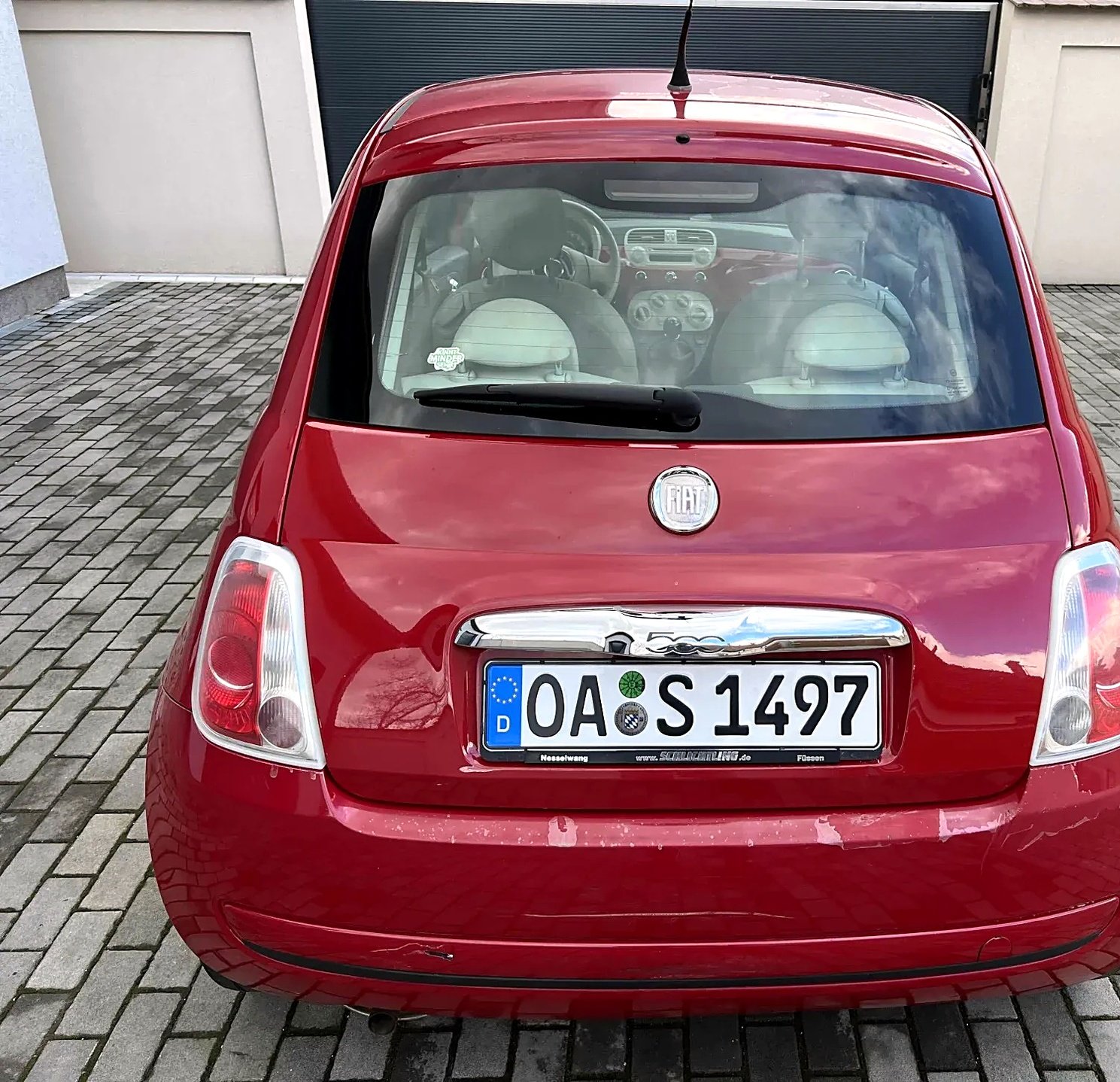 Fiat 500 tailgate with glass