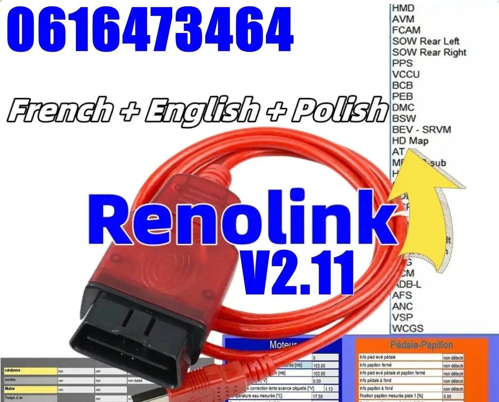 OBDLink SX RenoLink V1.99 Renault Dacia Diagnostic Interface