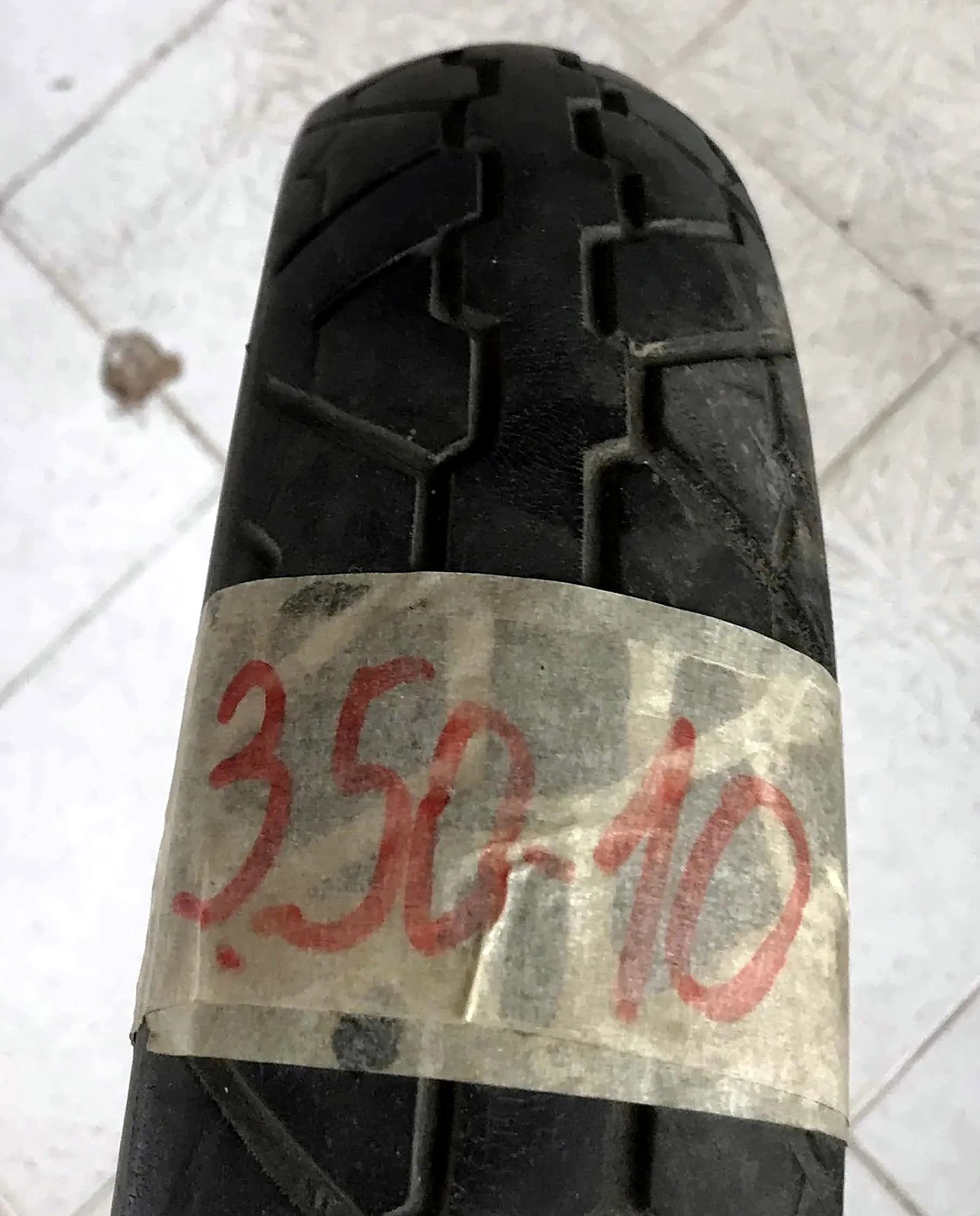 Used motorcycle tyre 3.50-10
