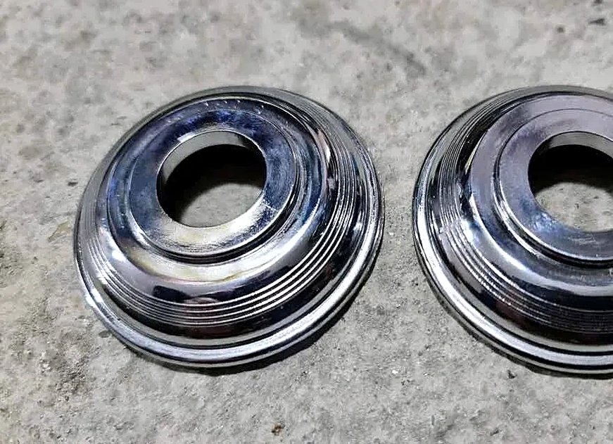 Plastic under handle for front window chrome plated (pair)